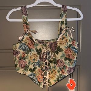 Cider Floral Corset Top